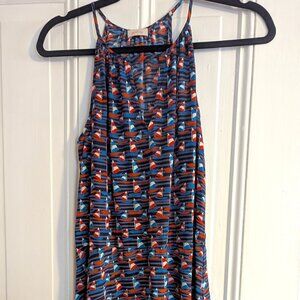 Pixley Dress, Blue/Red, Small
